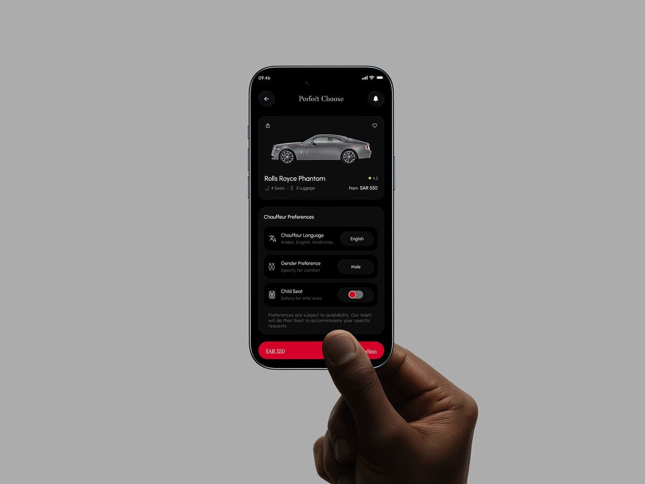 The AVIS vehicle selection screen for a Rolls-Royce Phantom
